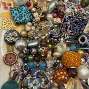 Assorted Colorful Jewelry Bead Soup 🥣 and Charms